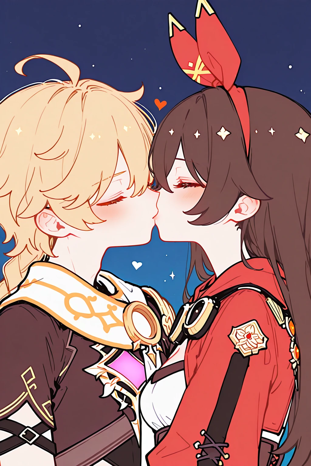 Background:

A dark, stormy night sky with swirling clouds and streaks of lightning.
Foreground:

Two central figures:
A crowned king, cloaked in a regal purple robe with gold trim. His face is obscured by shadows, but a hint of inner turmoil is suggested in his body language.
A sorcerer in waiting, dressed in flowing black robes with intricate silver embroidery that hints at their magical abilities. Their face is also partially obscured by shadows, but their eyes glow with a forbidden desire.
Text:

The title, "Tempestuous" in a bold, gold, embossed font. The lettering should be large and dramatic, reflecting the story's intensity.
Overall Tone:

The cover should be visually striking and capture the dark, passionate, and forbidden nature of the story's central romance.
While the theme is dark, ensure the use of contrasting colors (gold text on dark background) makes it easy to rea