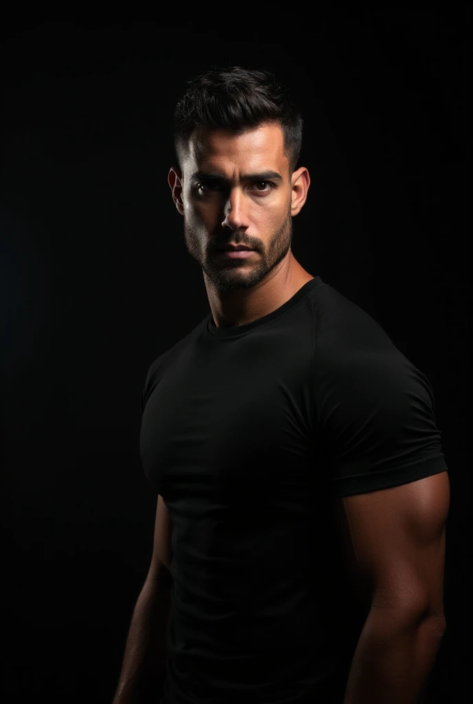 anjEstavaDescription of the Man with Imposing Appearance: Diante de mim, A man of magnetic and imposing presence emerges, A figure that commands instant attention. Her gray hair gives a distinct touch of maturity to her appearance, while a carefully modeled goatee accentuates its striking features. This combination of traits reveals a unique blend of wisdom and vigor. Every muscle in your body is meticulously toned and defined, The result of years of tireless dedication to physical training. Os contornos esculturais de seus ombros, Chest and arms reflect his relentless pursuit of athletic excellence. Your posture is a natural extension of your inner strength, Conveying trust and authority. He wears tight knit pants that fit perfectly to the contours of his muscles, displaying his athletic form with pride. The absence of a shirt reveals sun-tanned skin, in which each scar and brand tells a story of challenges overcome and lived experiences. Their green eyes are like shimmering gems, profundos e penetrantes, revealing an emotional intensity that is balanced by an intrinsic serenity. Esses olhos capturam a luz do ambiente, reflecting a color palette that seems to dance in its depth. This man's presence is a combination of strength and subtlety, a symphony of features that captivate and inspire. Its imposing appearance is complemented by an aura of recognition and understanding, inviting others to connect not only with your appearance, but also with the history that his green eyes silently express. 