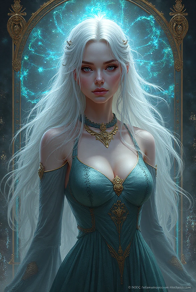 a close up of a woman in a costume with white hair and green glowing eyes, lois van baarle and rossdraws, artgerm and lois van baarle, artgerm and rossdraws, rossdraws cartoon vibrant, beautiful succubus, ross tran style, rossdraws 2. 5, inspired by Ross Tran, halloween art style, extremely detailed artgerm