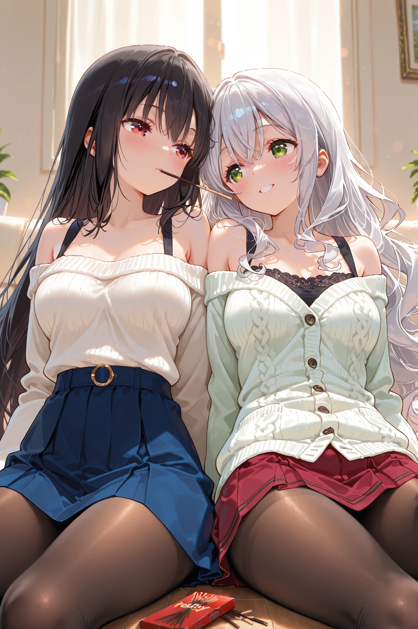 Anime image of a man holding a woman in his arms, sitting on sofa, (SFW) safe for work, arm around her neck, touching her clothes, 2b, 2 b, Realistic!!,cel shaded anime, Pose casual, sasoura, gapmoe yandere, hugging her knees, Oppai, in anime style, in anime style, umamusume, couple pose, anime moe artstyle, (anime girl girl), garota sexly, garota sensuous, detailedeyes, very beautiful, semi-realism anime, garota com transparent outfit, transparent outfit, sensuous, sexly