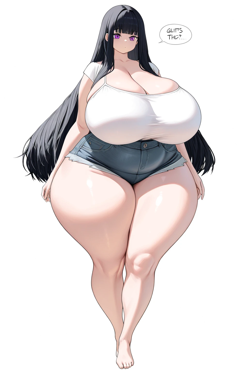 1 girl, huge breasts, huge tit, protruding , Wide thighs, long black hair, blue eyes, perfect face, perfect body, pregnant, smiling, Casual clothes, walking, Hair decorated