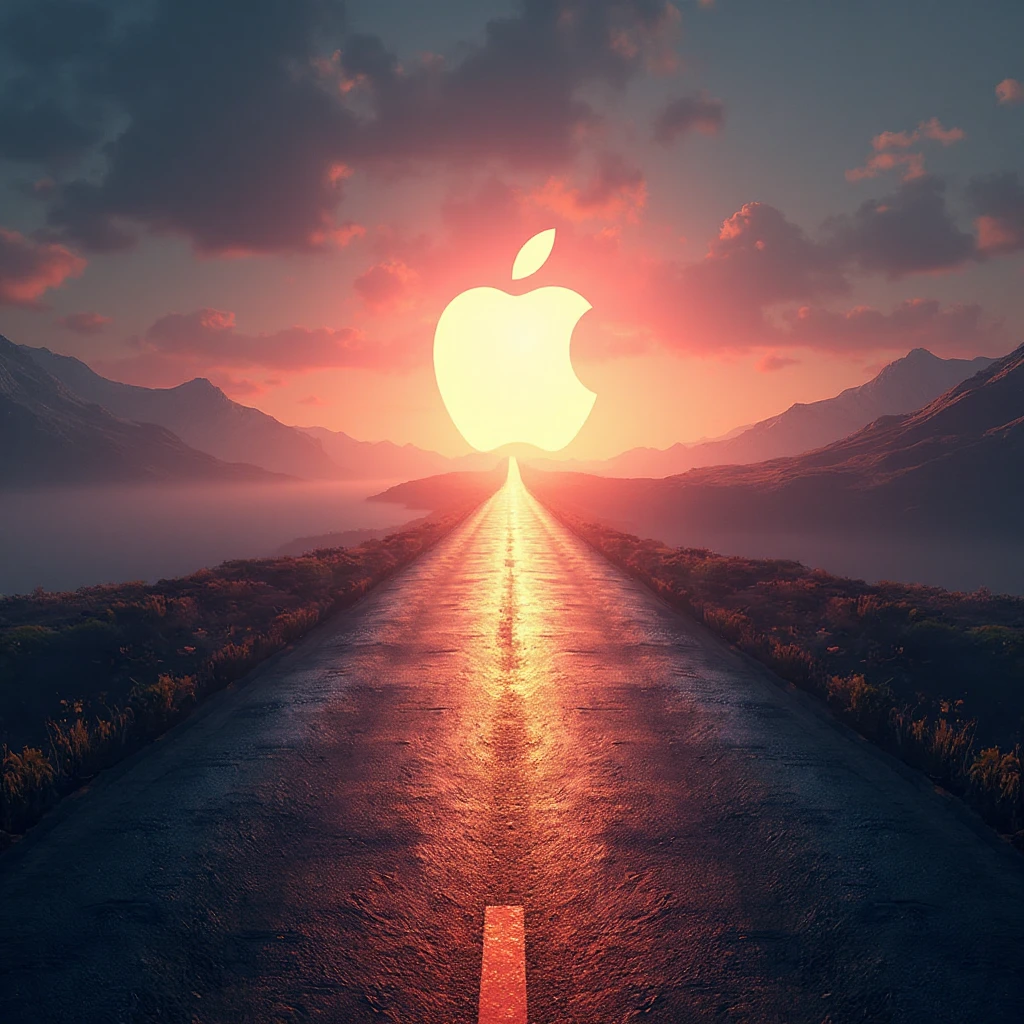 make an image where it is written Stay focus with the Apple logo in the center