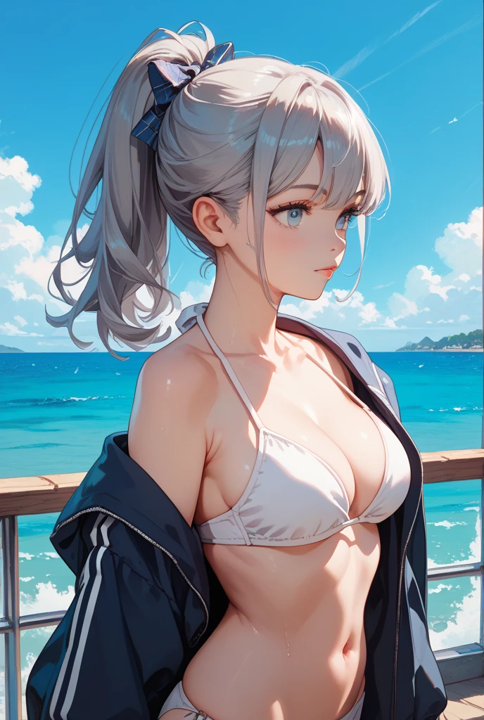 focusing on people. Create the best glowing composition of the person、Express. ((masutepiece)), (((Highest Quality)))), ((Ultra Detail)), (A hyper-realistic), (Highly detailed CG illustrations), (Very delicate and beautiful), Girl as a masterpiece, Highest Quality, Realistic skin, Realistic fabric, Realism illustration focusing on a girl with realistic and ultra-detailed eyes in the center front. this is the absolute rule, and the following sentence expresses the image quality.
BREAK
(((A woman in a sexy  sits on a beautiful beach。, Bikini aesthetics, beautiful bikini woman, Beautiful Girl, Bikini portrait, Beautiful bikini girl, Sculpture Girl, Beautiful woman, portrait of fairy, Bikini-like,  beautiful book bikini girl, Wavy Hair))),  Create stunning anime artwork that's currently trending with seaStation, Showcasing exquisite beauty and  aesthetics.  Imagine a scene with a petite Japan schoolgirl, zora々With a good face and clear eyes,  Under the stars in the world of、lie down on a grassy hill "princessmononoke". Grass rustles softly in the wind, Sounds of nature that provide a soothing soundtrack. Her slender body and fine skin shine in the moonlight. Her clothes and accessories, Realistically drawn, Depends on the material of the fabric. Twinkling stars in the sky, Add realism to your scene. This image is、Captures the miraculous moments of her life as she bravely lives in this different world.  Sony Alpha 1 mirrorless camera and Sony FE 24〜Using the 105mm f/4G OSS Lens. Set the ISO sensitivity to 32,000 and shutter speed to 1/125 sec. The image is、It must be framed so that the girl in the center is visible。, Vast starry sky and gentle hills above "princessmononoke" In the background. --ar 16:9 - V5.1 --Style raw --Q 2 --S 750