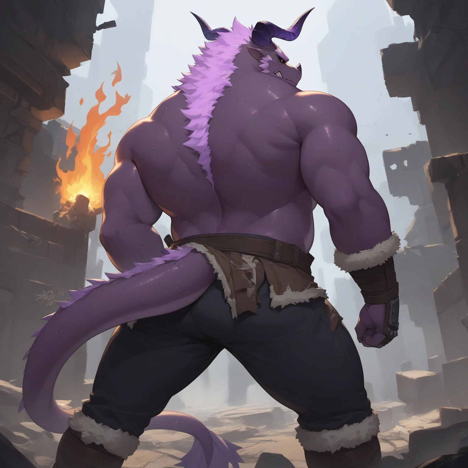 , Zekrom, muscular massive pecs, , toothy grin, dominant, low angle, 