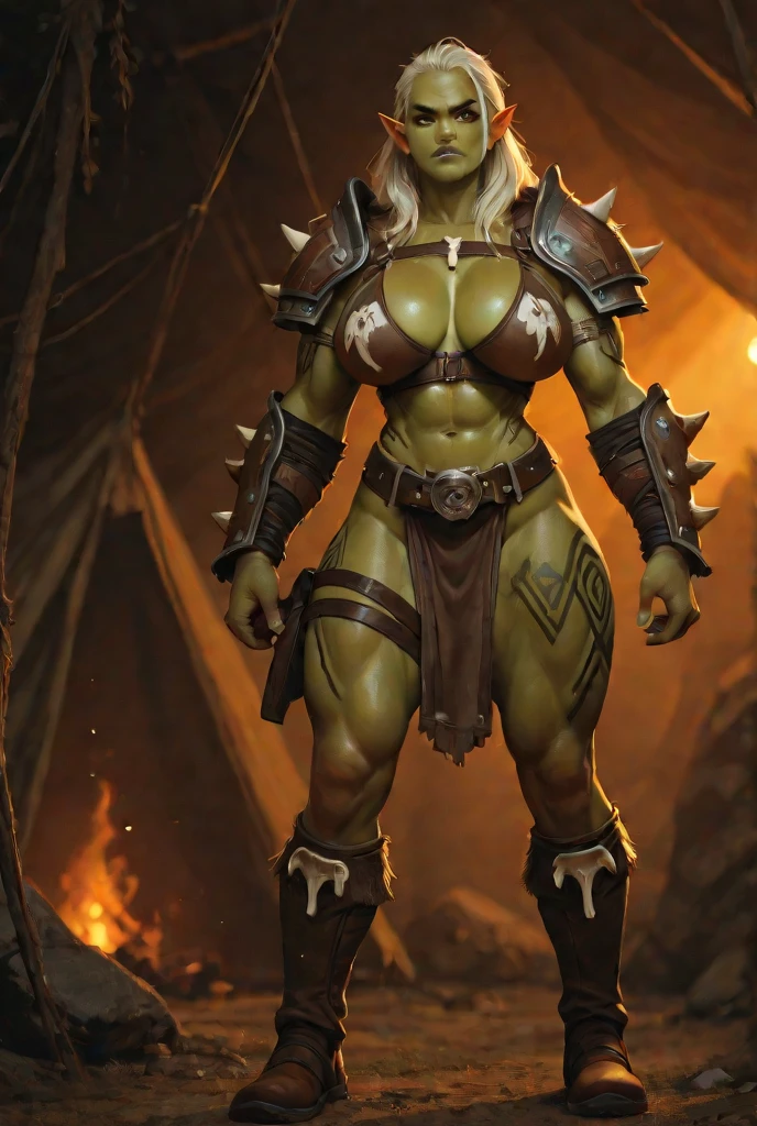 score_9, score_8_up, score_7_up, 2d, cartoon,
GrimgorIronhide, bikini armor, curvy, mature female, green skin,
 <lora:GrimgorIronhide_PonyXL:0.8>