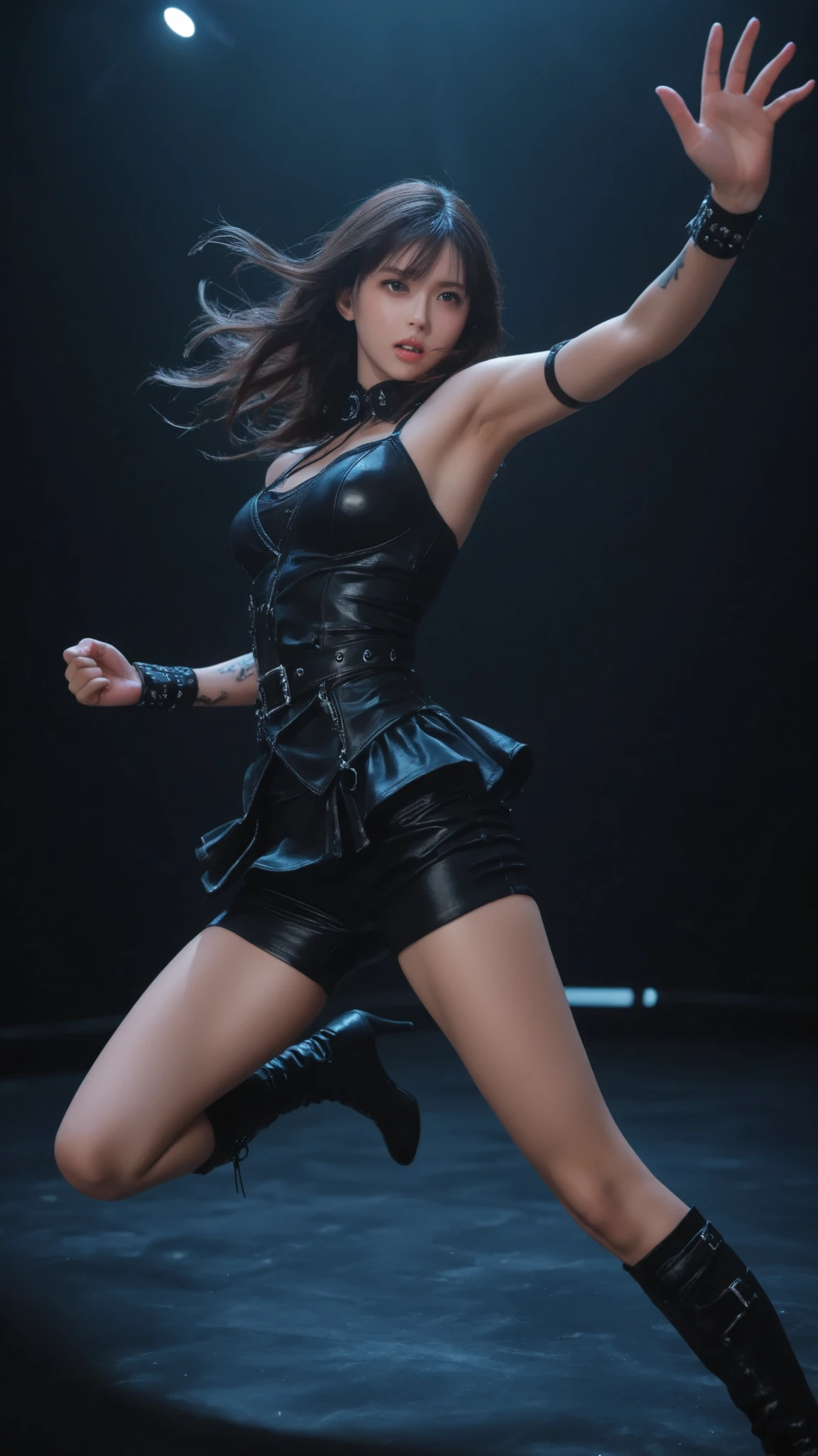 義体ドクター, show off shining arm, dynamic pose,