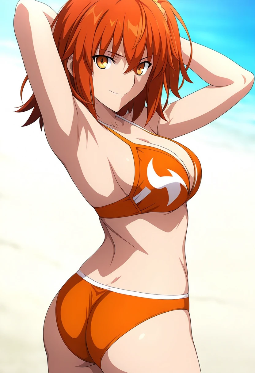 <lora:gudako_XL_illustrious-noob_v1:1> 1girl, fujimaru ritsuka \(female\), swimsuit,, best quality, masterpiece, high quality,newest, absurdres, highres,incredibly absurdres ,<lora:NoobV065sHyperDmd:1>