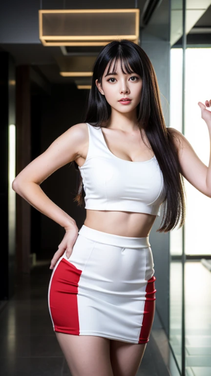 there is a woman in a Nurse uniform holding a knife, Nurse, Giantess Art, Nurse girl, rossdraws Volumetric Lighting, Full length white socks, Huge legs towering over you, Surrealism的女学生, Cute ???? ???, Surrealism , lois van ross works, an alien robot naughty Nurse, Low Angle, high resolution committee
