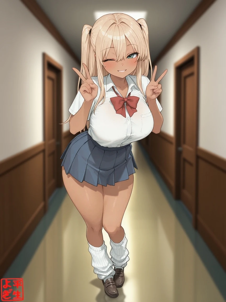 masterpiece, best quality, Itsumi Erika, 1girl, ashen blonde hair, blue eyes, solo, , , ,  black , black panties, , black socks, full body, standing frontally, pov, looking at viewer, whole body can be seen, expressionless, indoors, locker room, detailed hands, five fingers