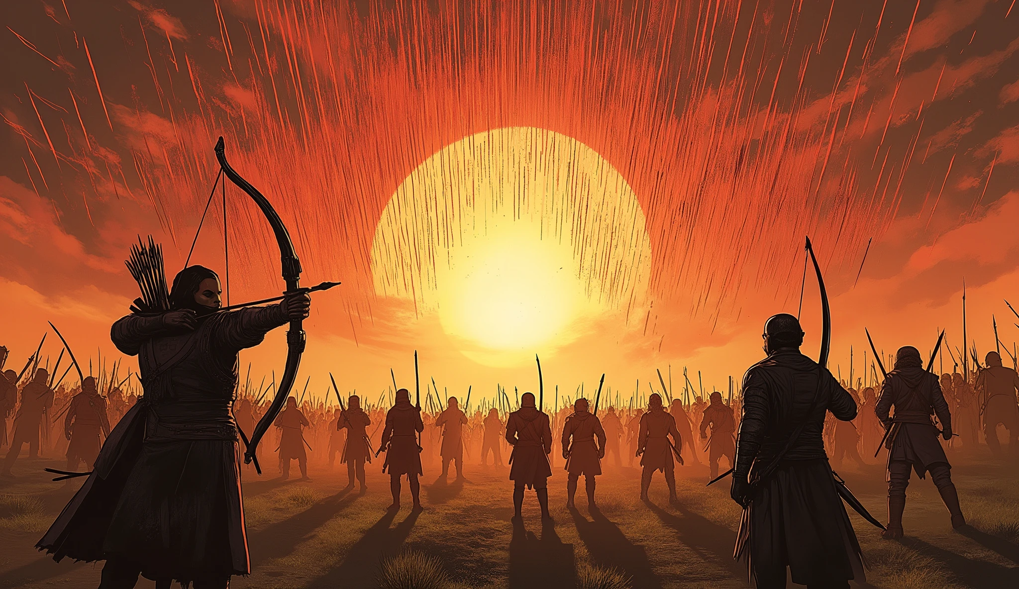 It is said that their archers were so many that, when they shot, their arrows erased the sunlight.