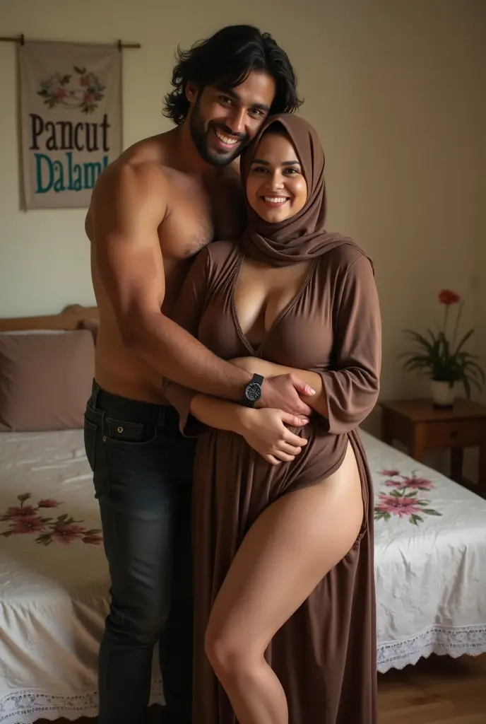 Kurdish woman in black hijab 