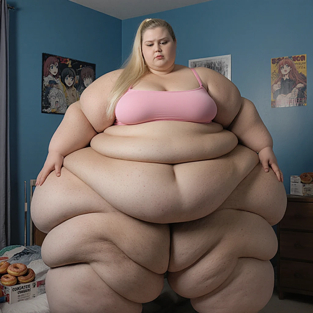 Kaley Cuoco massive morbidly obese immobile ssbbw too fat to walk