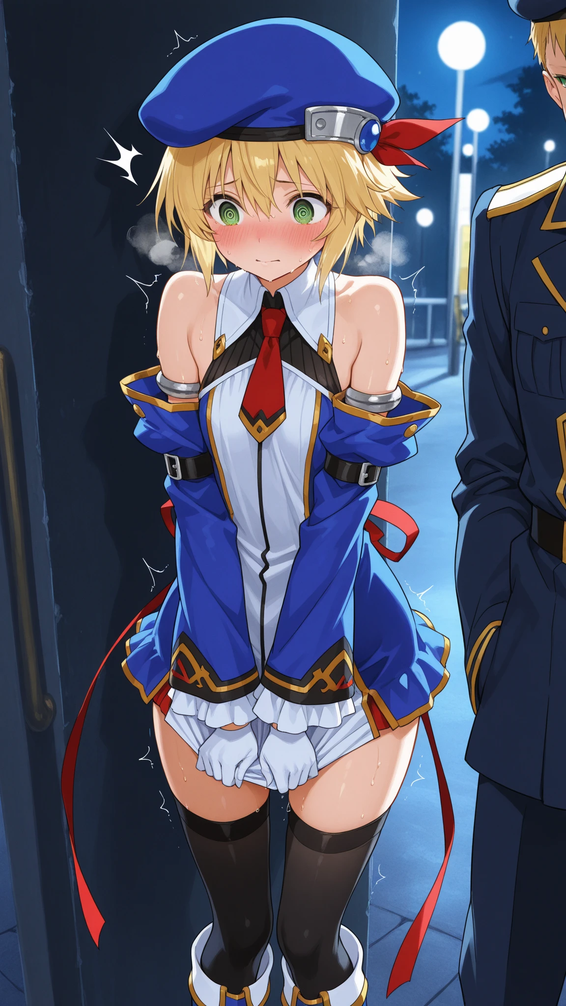 anime style,novel illustration,(blindfold,Standing Split ???,one girl,Multiple huge ???????,huge ????? boy,middle-aged man standing next to a girl,girl with very small ???????,very clear image quality,4k,8k,16k,large amount of mucus,A man and a woman ?????????? while standing,prison,???????,man holding girl's waist,raise one leg:1.5),(Fancy white and blue leotard armor with ripped holes.,blue sailor collar,No sleeve,magical girl waist ornament,magical girl hair ornament,blue super micro skirt,torn white thigh-high socks,white high heels,brooch with big red ribbon and jewels:1.5),(amazingly cute girl,very small ???????:1.5),cute face,(completely restrained:1.4),(fixed constraints:1.4), ????, 1 girl, completely ,(The girl's wrists are hung from the ceiling with chains.:1.5), (wide ?????????,spread your ?????????:1.5),(restraining limbs with chains,,,,,,,,,,,,,,,:1.3),belly button, (girl crying and screaming:1.3),Sweat, ??????????, (young,thin,very small ???????:1.5),blonde long hair,indoor, (cowboy shot),perfect face, perfect ???????, Complex, (very detailed:1.3), (1 male、1 female,have :1.5), (?????? :1.5),(Girl penetrated by a big ????:1.4),(magical girl costume:1.5),(tattered clothes:1.5),(??? in ?????:1.3),(overflowing ?????:1.2),????,(bondage:1.3),bondage with chain