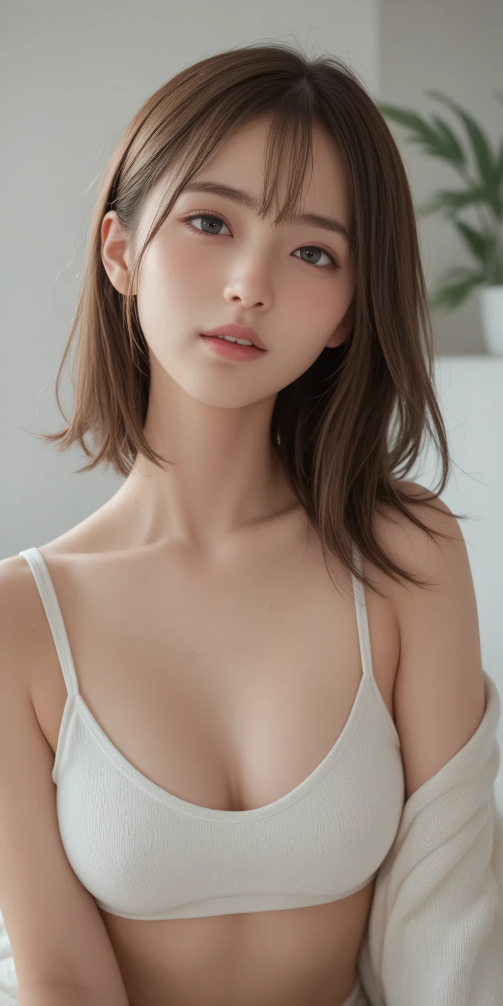 (1 nogizaka girl,The face of a ,RAW Photos,Photorealistic:1.5),(最high quality, high quality,High resolution, 最high quality,ultra High resolutionolution,High resolutionolution,High resolution,超High resolution,Large file size,8k,2k wallpaper,8K wallpaper,high quality texture,wonderful,Very delicate:1.4),one girl, Famous Japanese idols,Cute Face,Small face,Absurd,Ridiculous,incredibly Ridiculous,Blurred Background,,Short Hair,Cleavage,No makeup:1.2),Medium Skin,Beautiful Skin,Detailed skin,Black Hair,Silky Hair,Iris,Japanese Nose,Five fingers,(Particles of light, Lens Flare, Luminous Particles: 0.7),View your viewers,Bright lighting,Professional Lighting,girl、Bare thighs、One Shoulder、Small face、Inside the building、Tight nurse uniform exposing her breasts、Linen fabric、Grab the hem and roll it up、White shorts、Beautiful small nipples、Gaze Down