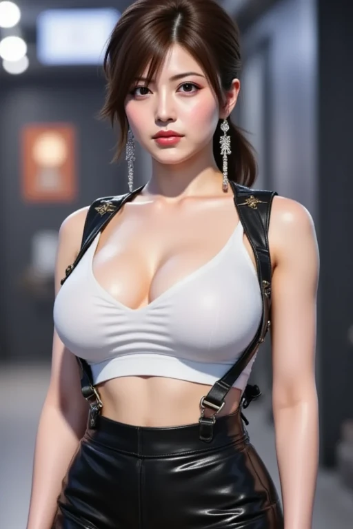 (((Sparks fly))), (((Highest quality))), ((Very detailedな)), (High-definition CG illustrations), ((Very delicate and beautiful)), Cinematic Light,((1 Mecha Woman)),alone,mature,(??????),Big and ample ???????,Plump, whole body,(Machine made joints:1.2),((Mechanical marginal vessels connected to tubes),((Cervical vertebrae mechanically attached to the neck)),(((The ?????? is open))),(Sitting),(wires and cables around the neck:1.2),(Overhead Wires and Cables:1.2)(Character Focus),sf,((Very detailed,colorful)),Best details, ((background: basement))