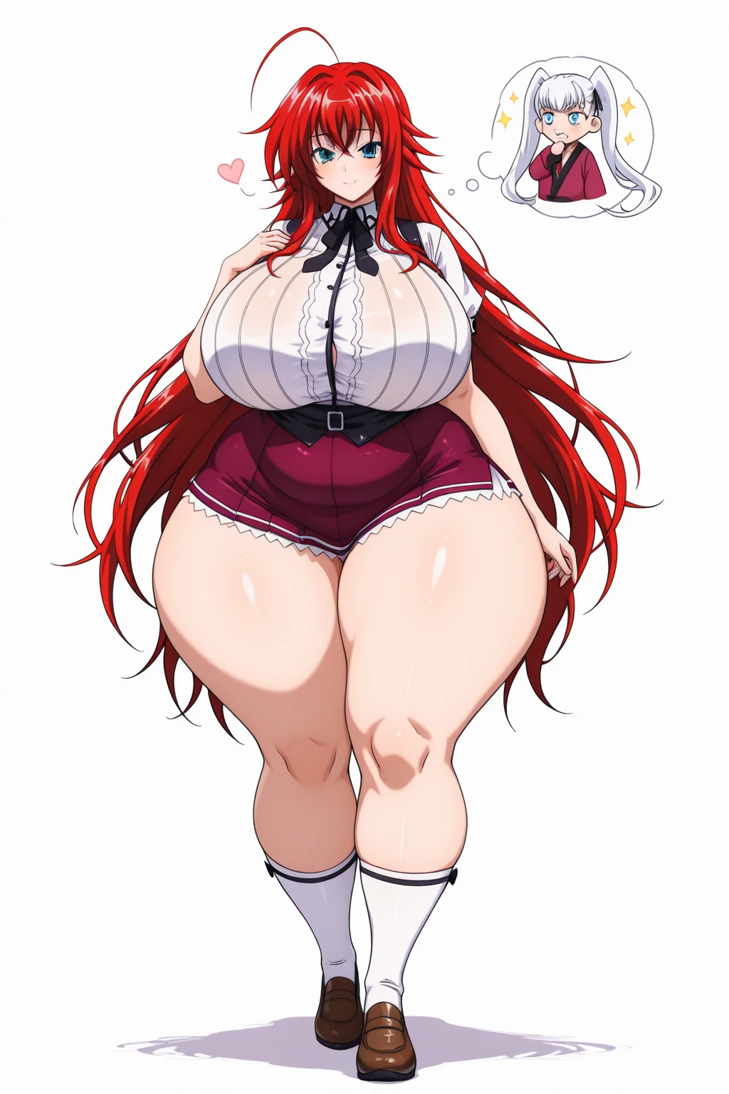 One Girl、Precise five fingers、Two Legs、Long Hair、{Knee-high socks}、(Wide ????)、 (((plump and thick thighs)))、((Big ???))、(???????????) ,((Full body illustration))