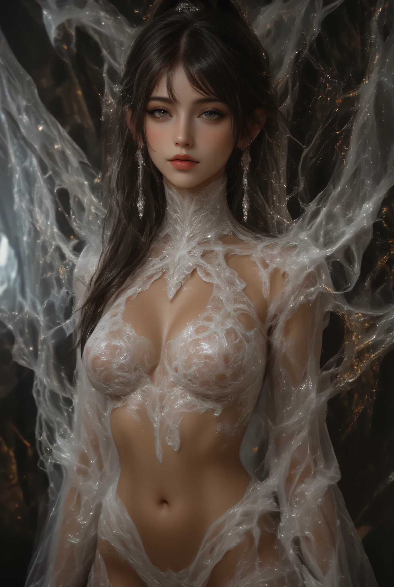 Evolution is the increase of complexity of complex systems., Holy Sexy Elf, Big Breasts, Age 17, Dark Haired, Sexy Pose, Fearless Smile