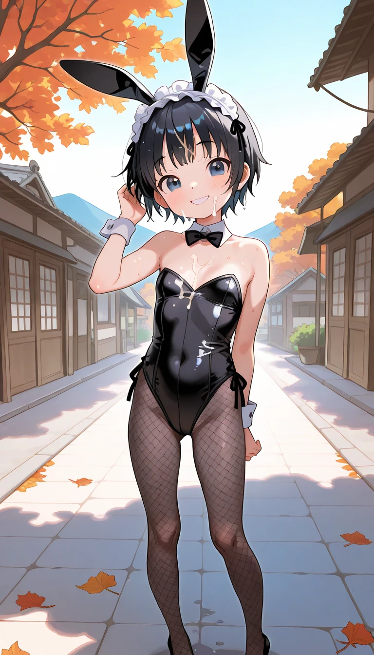 Sarada Uchiha, ((Sarada Uchiha, com shorth hair e preto, best qualityer, high resolution:1.2, fishnet stocking, Garden, short hair,???? rabbit, costume, dark shaped eyes,shorth hair, high-heels, standing,walking)), ultra detali, realisitic, portraits, swirly vibrant colors, forest vibes, golden hour lighting, flowery field, stunning curves, soft grass, refreshing waves, forest, exotic foliage, summer breeze, seductive expression , ???????? suggestive, seductively pose, whole body, thicc thighs, flegs, Cute feet , ??????? small, ???????????? , short silky black hair , red eyewear , bunny ears. bunny costume, ???? rabbit