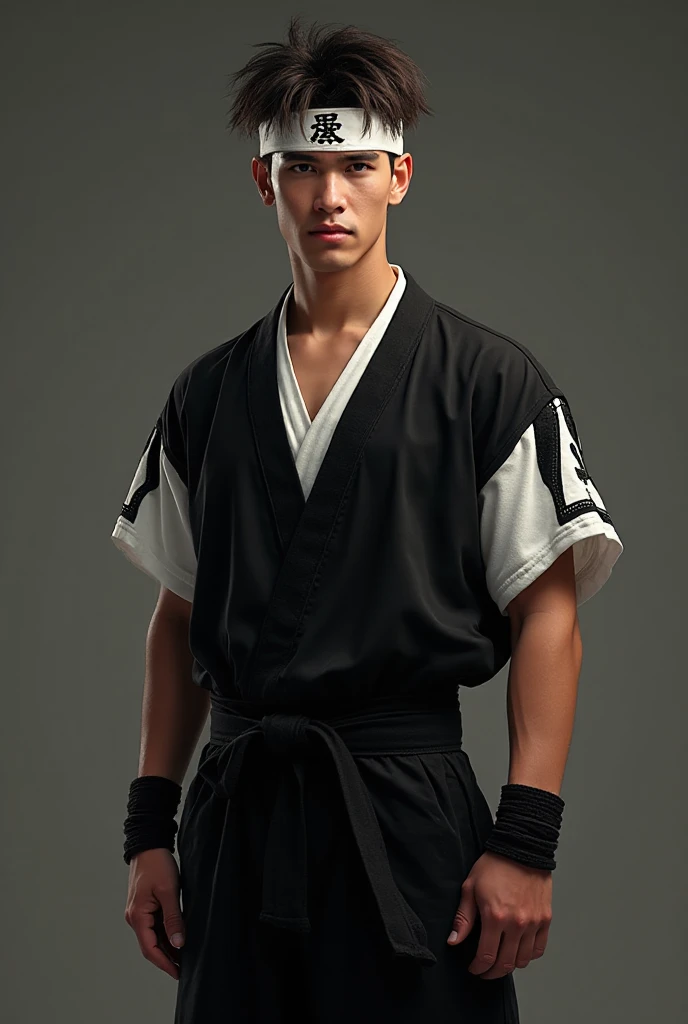  painel OC jujutsu kaisen, de um rapaz, com em media 80Kg, pele levemente bronzeada, cabelo cacheado, cabelo meio castanho e meio preto, in a Domain expansion, com 1,77 de altura, olhos castanho-escuros, 17 anos de idade.anime, jujutsu kaisen.