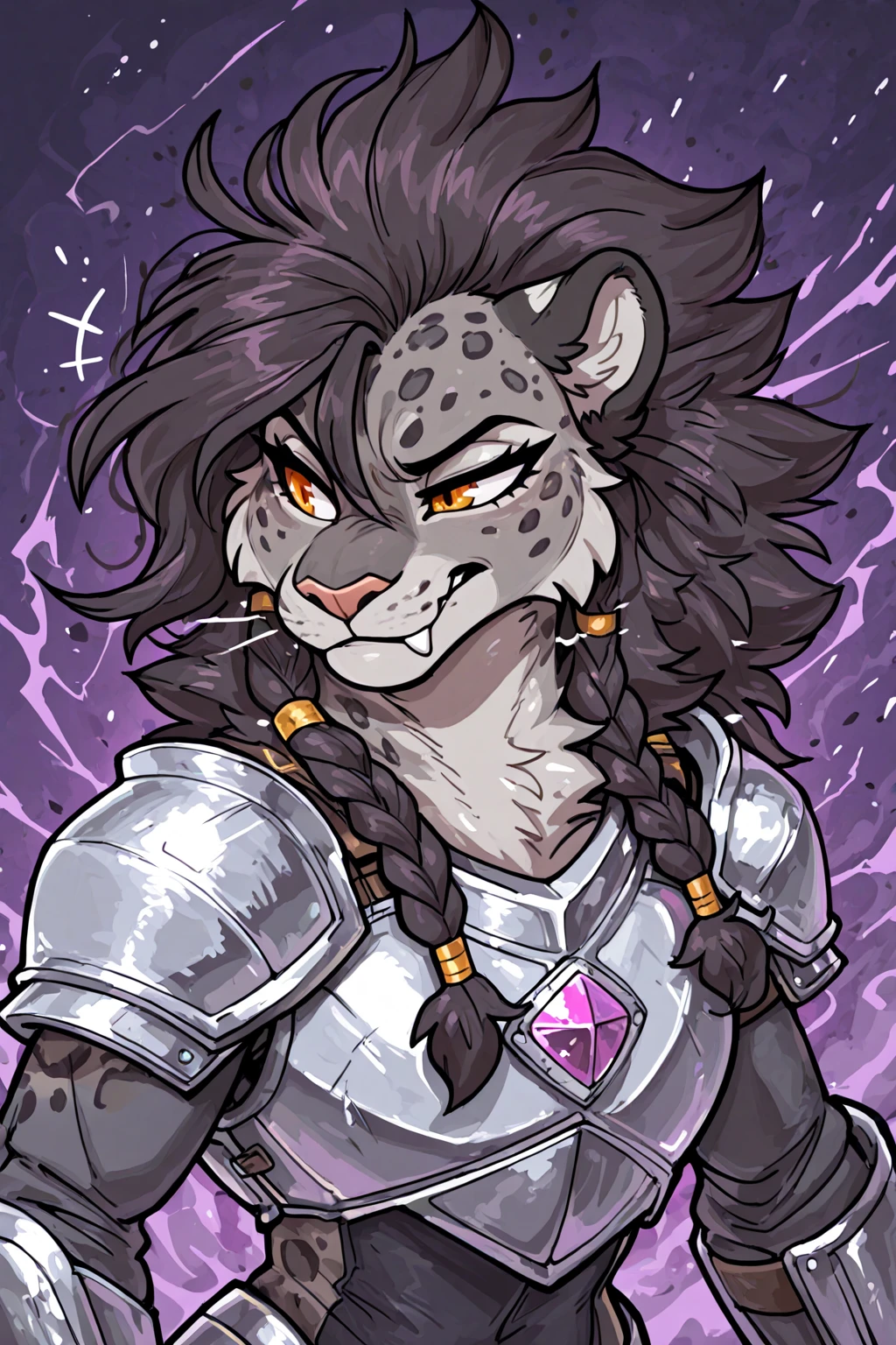 score_9, score_8_up, score_7_up, score_6_up, score_5_up, score_4_up,
1girl,
solo,
female,
furry,
furry female,
anthro,
alien, dark purple messy long hair,
muscular,
countershading,
detailed soft,
source_furry,
face,
teeth,
claws,
muscular female,
big , blue armor
simple background,
white background,
crossed arms, eyes looking upward, sad expression