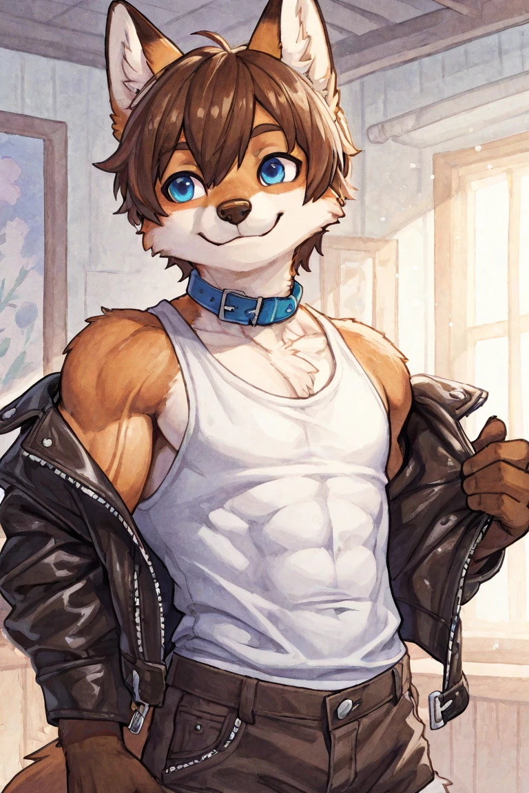 (Maximum fineness,Dynamic HDR,8K) ,,outdoor,Happy,cute,teenager,Growlithe Pokemon,(lower camera angle, dramatic pose, looking down at viewer), (masterpiece,high quality), solo,furry,mature male,male focus, (by waspsalad:1.1), by photonoko, by sallyhot, by skygracer:0.4, solo, (anthro,mature male boy shiba inu,(chibi:0.3), ((beige fur)), amber eyes), tropical island, cuberpunk mythology, (blue collar with pup tag), (blue goggles on head), (wearing red speedo, ), male pubic hair