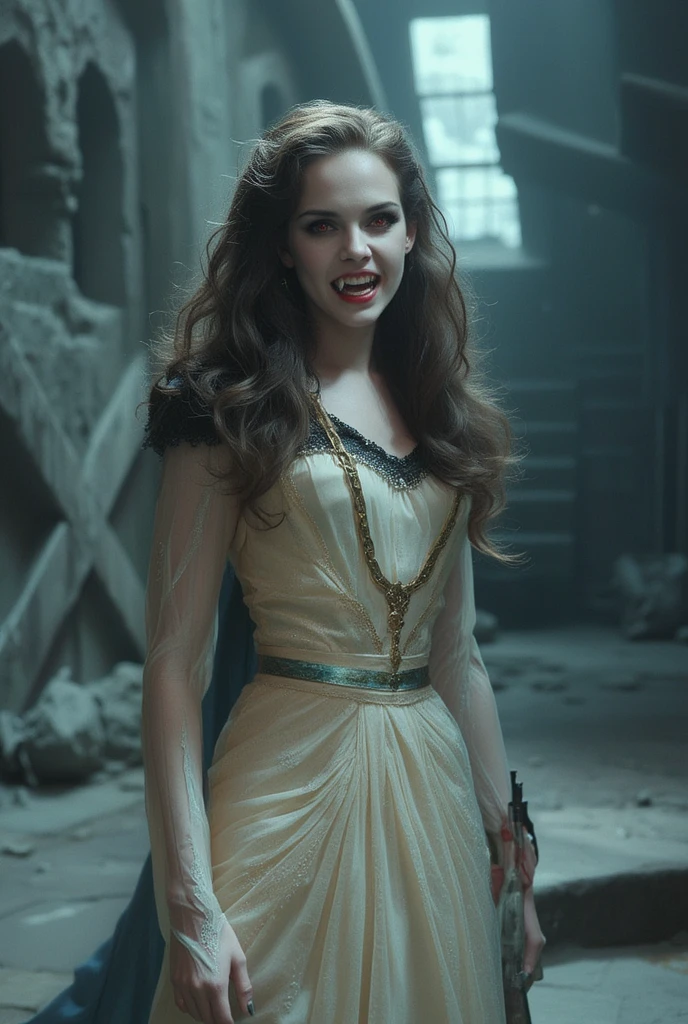 score_9, score_8_up, score_7_up, score_6_up, rating: safe, 1girl, solo, (black_hair:1.5), wavy_hair, jewelry, dress, blue_eyes, earrings, (long_hair:1.5), looking_at_viewer, curly_hair, full_body, lips, lace, white_dress, gold_dress, (night:1.3), cxqz8r, medieval_dress, medieval_landscape, fullmoon, rpg, (_face:1.3), narrow_waist, (skinny:1.3), (pale_skin:1.2), (open_mouth:1.3), parted_lips, (oral_invitation:1.2), (fangs:1.4), (furious:1.4), (angry:1.5), (large_breasts:1.2), 
