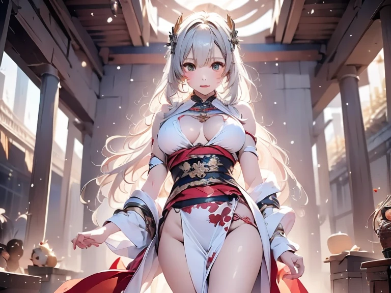 Realistic photo, best possible quality, hairy woman fox human fox with human features and body, ela nua deitada na clareira da floresta, olhando nu para frente com um olhar travesso, her  are perfect, pequeno e redondo, ela tem um peludo , com os dedos ela convida e chama para se juntar a ela deitada, on floor