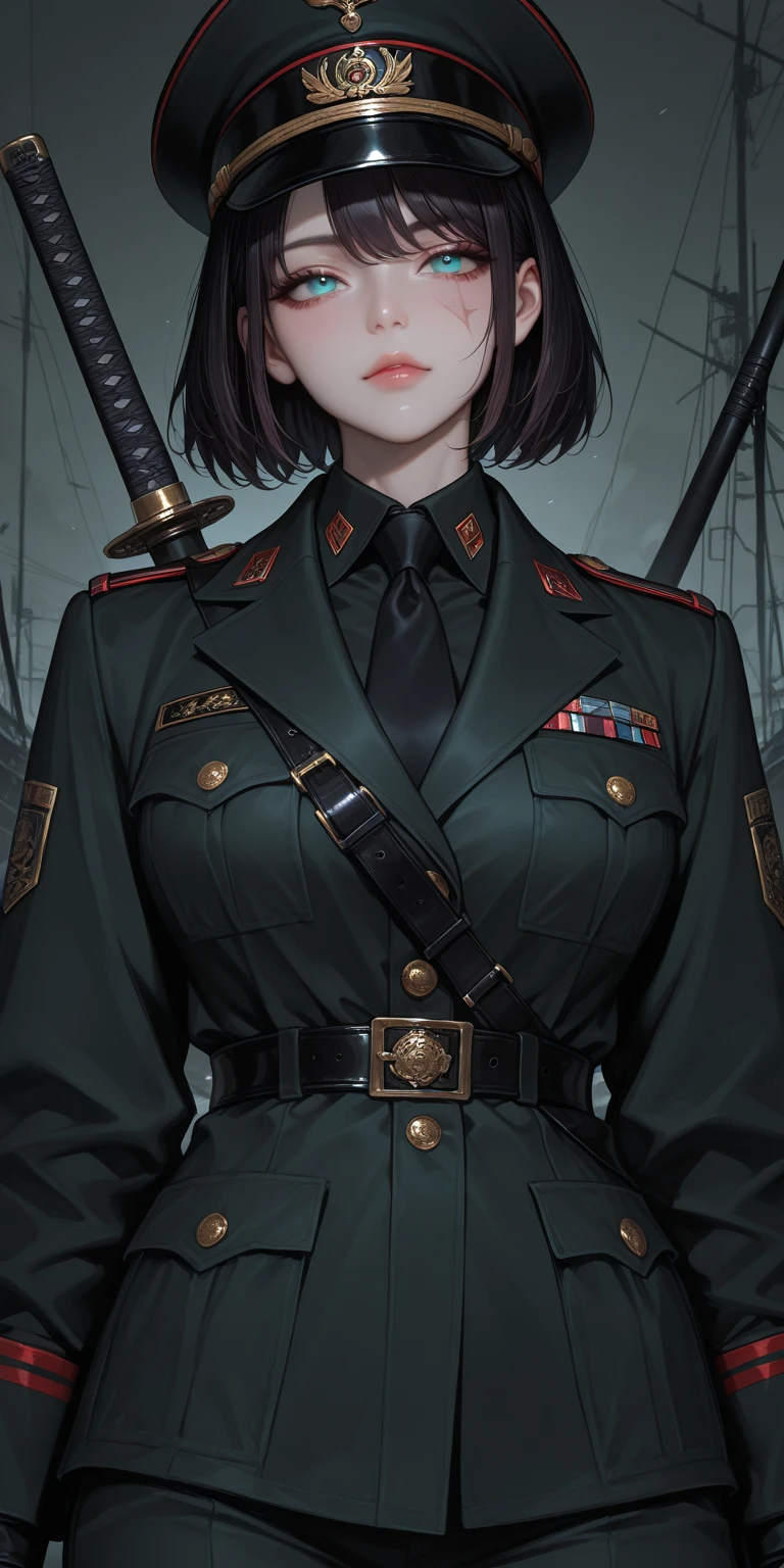best quality 、Masterpiece、High sensitivity、 high resolution、 Detailed Help 、Dressed in military uniform、 mannequin、