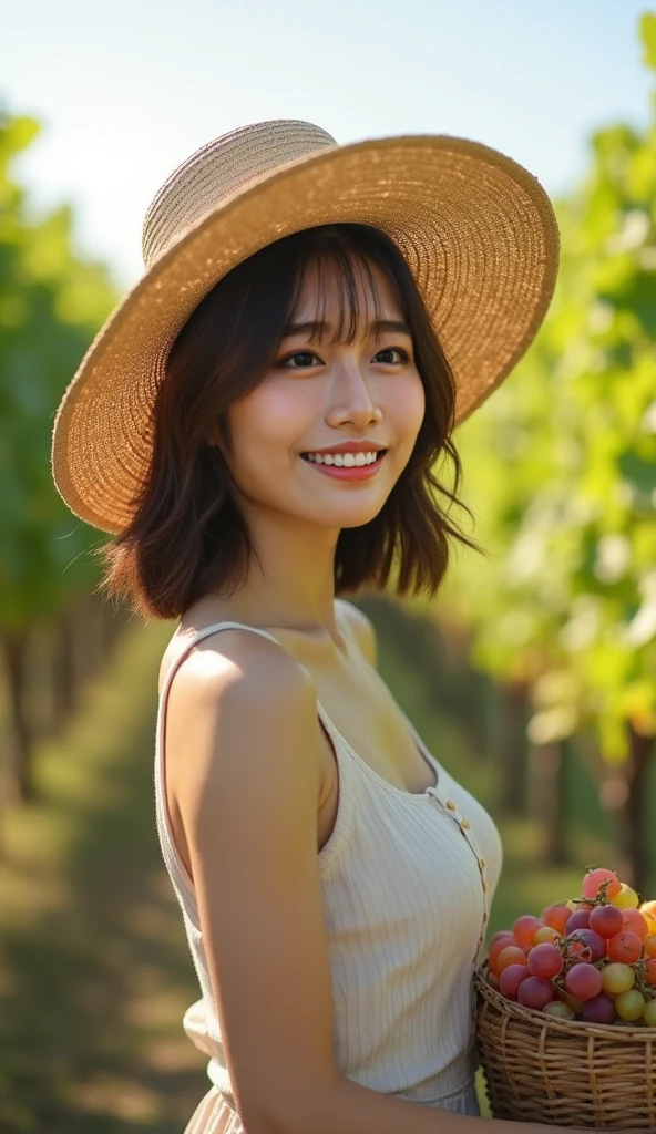 masterpiece、4K、top-quality、beautiful Korean women、detail portrayal、1 girl in、23years old、(rompers:1.2)、bob cuts、naturey、depth of fields、cowboy shot、(Angle from top:1.2)、ssmile