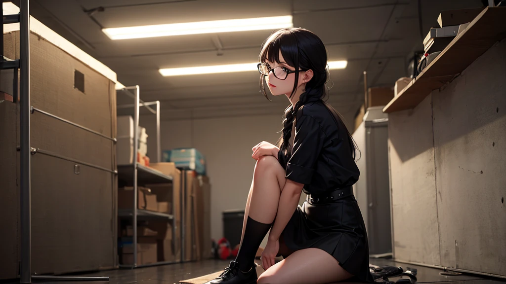 giantess art, a hyperrealistic schoolgirl, , highly detailed giantess shot, der riese, Shorthair, Black pantyhose, Giant high school girl much bigger than a skyscraper。Wearing rimless glasses。Colossal tits。Navy blue blazer、Red tie、Mini Length Skirt、Black pantyhose、I'm not wearing shoes.。very small metropolis。miniature metropolis。In a miniature metropolis just a few feet tall.、squatting and urinating。The city is a sea of urine。tsunami of urine。Small trains and cars are washed away with urine.。Full body depiction。nffsw, der riese, Black pantyhose, Pantyhose legs, Pantyhose feet, ,Stomping City,crash city,Small town,micro city, Peeing,