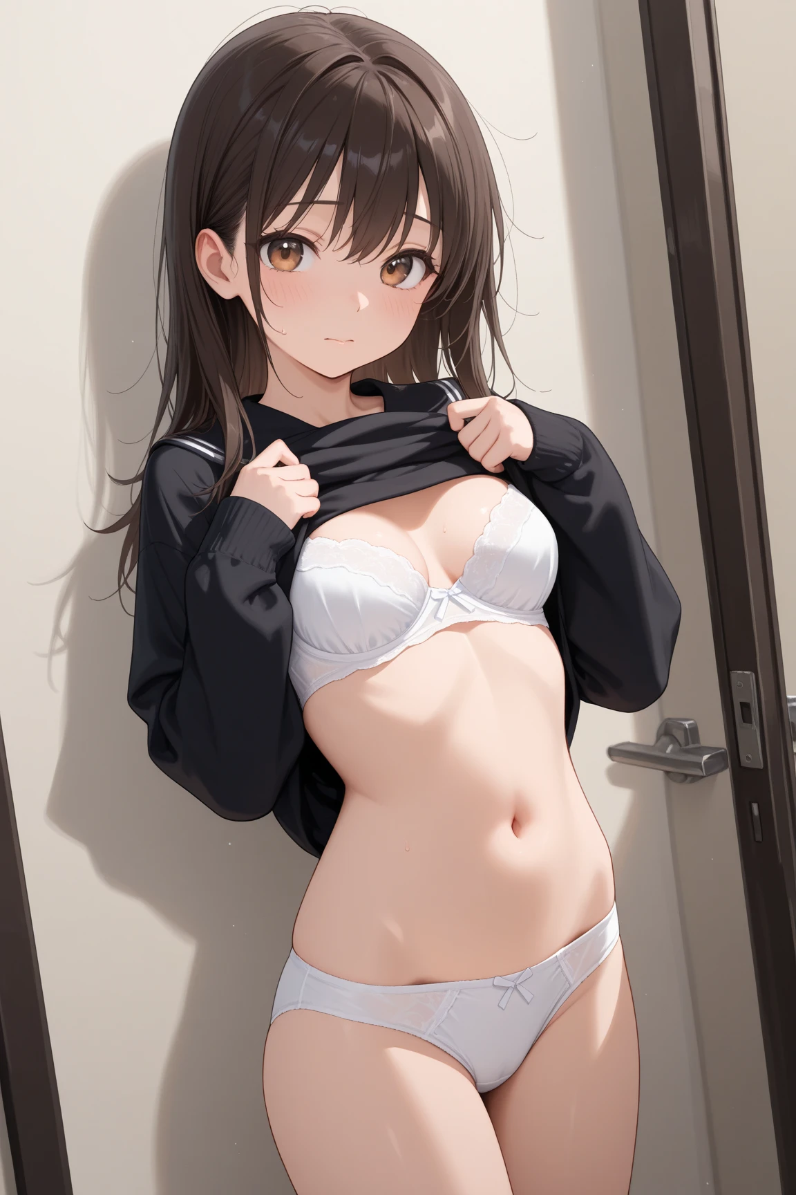 Nikan yuuki, (((night pool, poolside))), front view, brown hair, brown eyes, small ???????, {{{trembling}}}, (torn clothes), ??????????, show off ?????, disdain, contemptuous, disgust, scared, cry, skyporn, ?????? Tweaking, ??????, perfect ???????, puffy niples, ??????? through, ((best quality)), spread ?????, ?????? fluid, ???????????, drooling, dirty skin, ???? ???????, 