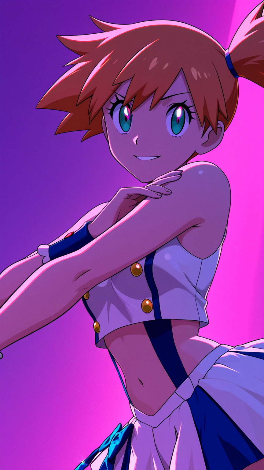 princess_daisy, brown hair ,earrings ,team rocket,team rocket uniform, red letter R, white skirt,white crop top,black thigh-highs,black elbow gloves