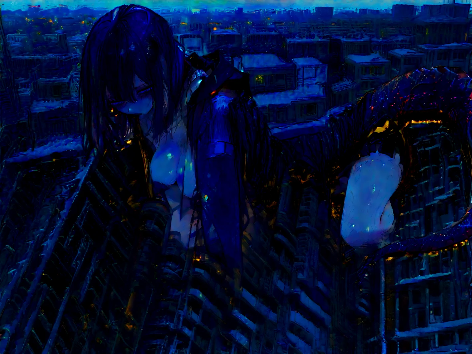 （tmasterpiece：1.4）， （8K， realisticlying， RAW photos， best qualtiy： 1.4）， jpn， （1girll）， beauitful face， （photorealiscic face：1.4）， （whaite hair， ponytailed long hair：1.3）， Beautiful hairstyle， beatiful detailed eyes， （best ratio eyes：1.5）， Attractive， 超高分辨率， Ultra photo realsisim， highly  detailed， Optimal proportions， （Detailed face：1.4）， looking at viewert， Red lipstick， （best ratio fingers：1.5）， （white super hero theme， Glamorous，There was a girl at the top of the town，Wearing transparent lingerie Spider-Man costume，she is a superhero），[（（25 age old），full bodyesbian，（Realistic blue eyes：1.2），（（Spider-Man pose），Show power，jump from one building to another），（（sandy urban environment）：0.8）|（view over city，the night，dynamic lights），（moon full））] # illustrated：The Prompt mainly describes a 4K painting of ultra-high definition，Very realistic，The is very detailed。It showcases superheroines at the top of the city，wearing Spider-Man costume。The subject in the painting is a white superhero theme，The heroine has long white hair，He is 25 years old，The entire figure is shown in the painting。In terms of portraying the action of a superheroine，Spiders were used，（Cobweb bra：1.4），vivaciousness_???????，（（exposed_???????，????? of ??????，High percentage of realistic ???????，Realistic ???????????）：1.4），（Keep one's mouth shut：1.4），（?????????_?????：1.4），Ini_?????，Cobwebs cloak，Stockings，Full body photo