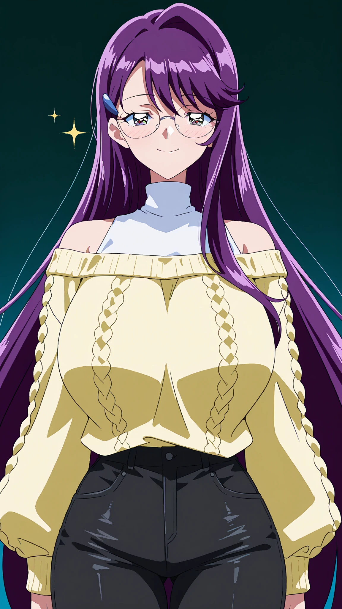 mmha2, 1girl, jewelry, sweater, earrings, solo, black hair, breasts, long hair, pink eyes, looking at viewer, pink hair, turtleneck, bangs, turtleneck sweater, multicolored hair, blunt bangs, ribbed sweater, colored inner hair, large breasts, two-tone hair, upper body, piercing, closed mouth, ear piercing, high contrast, detailed lighting, masterfully drawn, 4K, amazing quality, aesthetic, details, prestine, mmha2, , <lora:5e383849-9b54-462b-b435-07a58c22bafb:0.9>