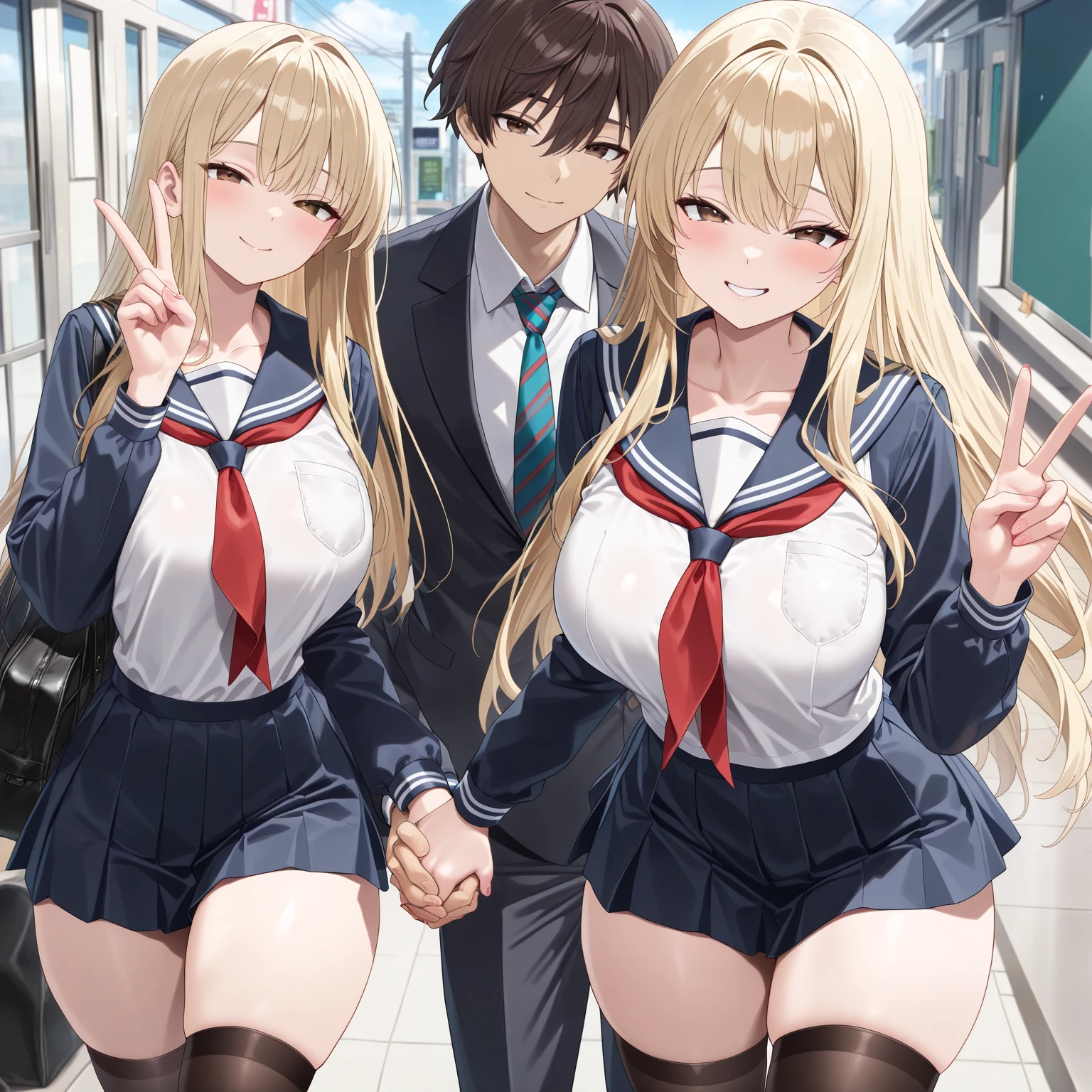 Get to grips, , 
High school girl grabbed by the  on the train, 
, pleated skirt, 
Beautiful One Girl,
3 men, 
(), 
Man grabbing girl's  on train,
Man grabbing girl's  on train,sex,score_9,score_8_up,score_7_up, best quality, masterpiece