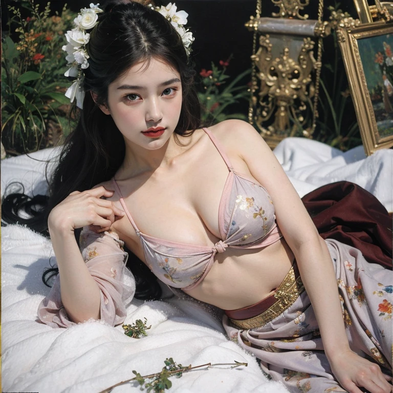 official art, unity 8k wallpaper, ultra detailed, beautiful and aesthetic, beautiful, masterpiece, best quality, (zentangle, mandala, tangle, entangle), ( of flower:1.2) dynamic angle, cowboyshot, the most beautiful form of chaos, elegant, a brutalist designed, vivid colours, romanticism, atmospheric