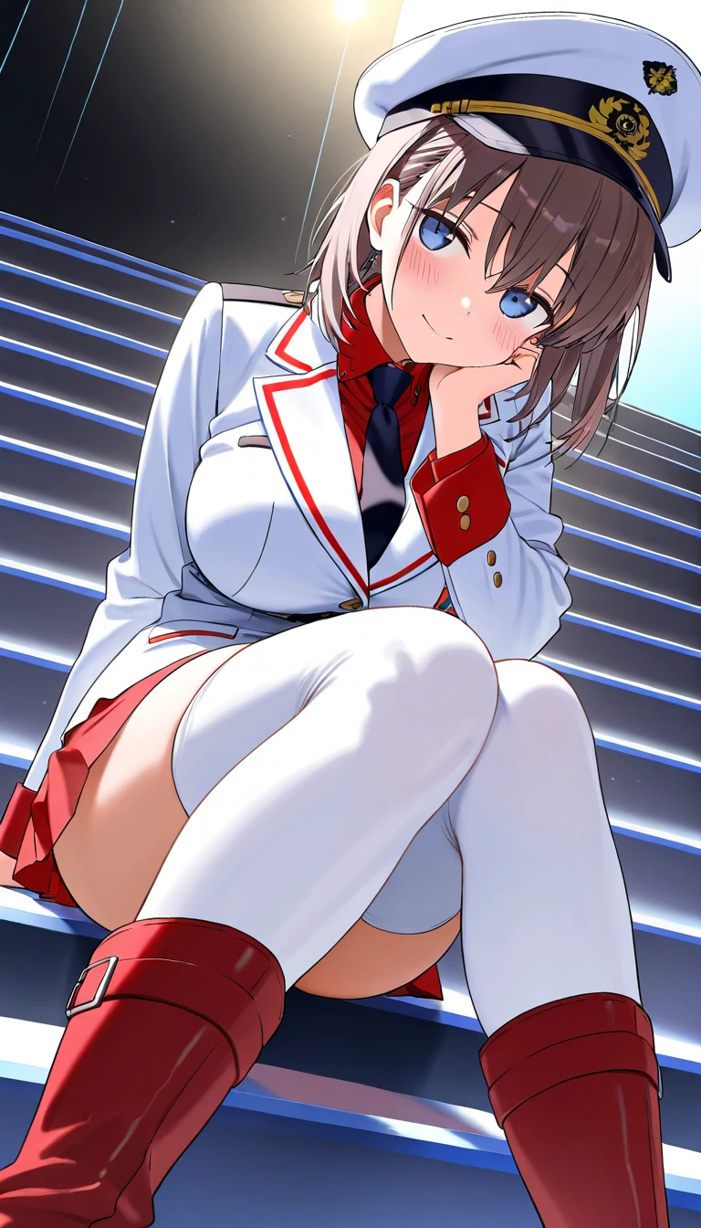Misaka Mikoto、best image quality、High resolution、masterpiece、super high quality、spread your 、striped 、big 、Shouting with an 、In 、very big ass、Close ~ eyes、cowboy shot、Low - Angle、cheeks are red、4K quality、In 、 out、big ass、Zoom in on the lower body、彼女はspread your 、Trance、Black knee socks、pubic hair is growing、My crotch is wet with 、 face、 face、stick out tongue、focus on 、Shooting from below、screaming、surprised expression、Normal position、、とてもbig asouth wide open、eyes are heart、Beautiful waist