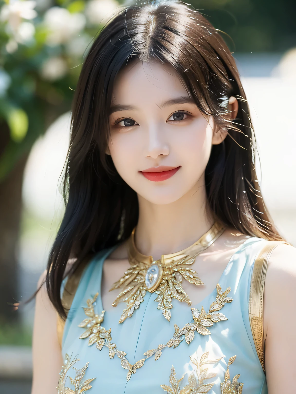 Game Art，CG Animation，Best image quality，Maximum resolution，8K picture quality，(A bust photo)，(portrait)，(Head close-up)，(Rule of Thirds)，Unreal Engine 5 rendering works，20 year old girl，((Queen))，The eyes are very detailed，(Large Breasts)，Elegance and nobility，Ray Tracing，Game CG，((3D Unreal Engine))，OC rendering reflection mode，4K，Ultra-clear，Translucent lace，Fair and plump figure，Pretty Face，Glossy Gel Coat，身着华贵礼服的Queen，Gorgeous clothing，Luxurious and exquisite jewelry，Colorful makeup，silk