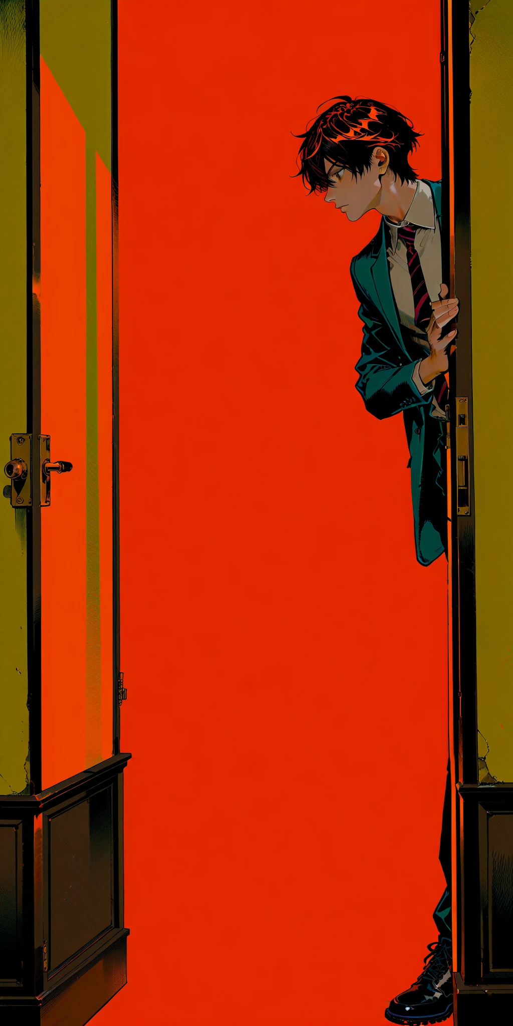 best quality, masterpiece, handsome man with wavy brown hair, wearing  leather , multiple men, , , muscular, pubic hair, , , dripping , dripping , , explosive ,  projectile,  on body, sexy male crowd in the background throwing money at them, laser lights and RGB spotlights in the background, sexy, gay, homoerotic, zoomed out, best view, ambient lighting, extremely dramatic shadows, perfection, no watermark, no logo, no signature