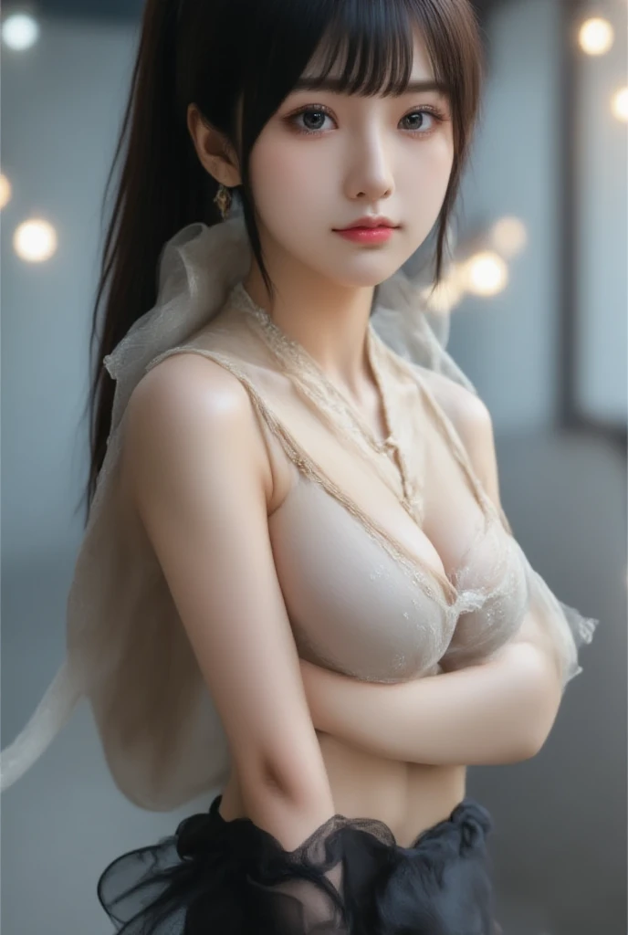 8K, Top Quality, Intricate Details, Ultra Detail, Ultra High Resolution, Masterpiece, close up shot, (full body: 1.1), Slender, Smile, (Makeup: 0.4), (), (Fluffy  Eyes: 1.21), ((bangs)), 1girl, solo, 1 girl, (((red eyes, black hair, bangs, long hair)), ((Tifa,Tifa･lockhart,Final Fantasy 7,FF7,l)), close up shot, , ((tall)), (((fit body))), (((slim face))), sharp face, ((,  )) , (detailed face), sharp face, small lips, ( ,), 
 ((,  )), , ((,)), detailed face, detailed breast, large breast, huge breast,  ((detail  )), , Narrow Waist, Skinny, tall , 175 cm tall, Muscular, Navel,  Abdomen, Pointed Chest,, Beautiful girl with accentuated slender abs: 1.4, Six Pack Abs: 1.4,, Perfect Body, detail leg, (( dark background)), black background,