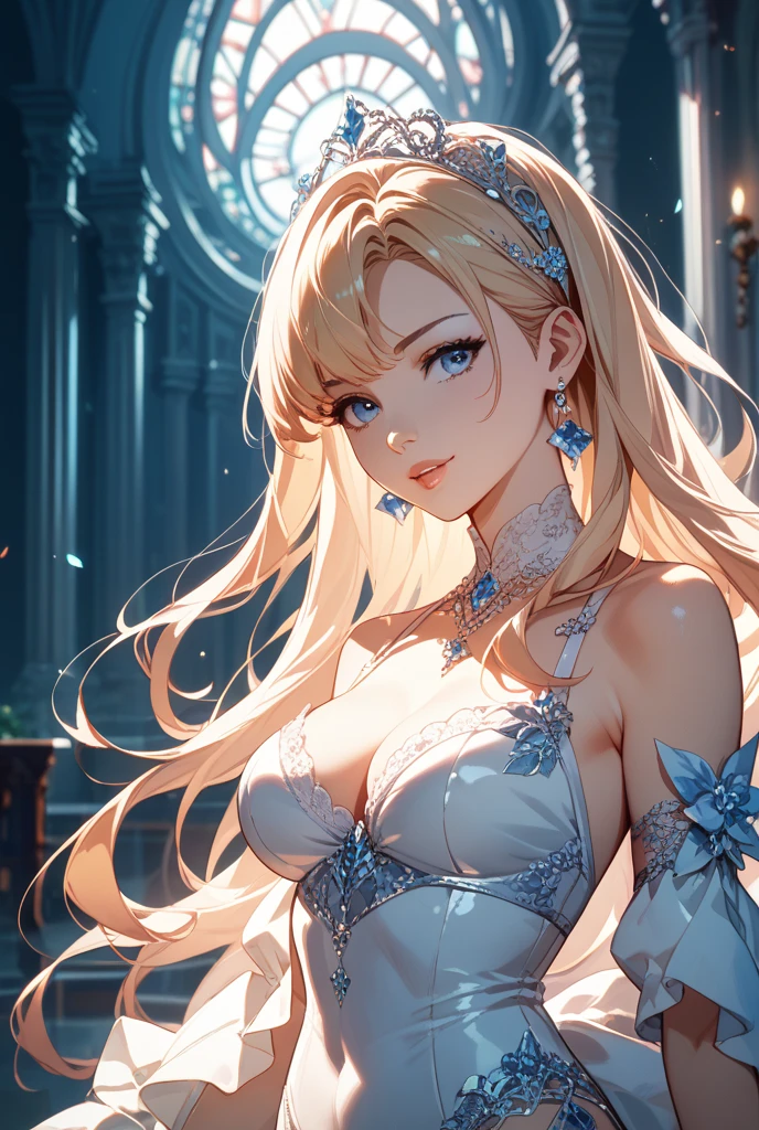 去最高のmasterpiece、beautiful美しさ, 3D two-dimensional, rich, blonde, skirt, stockings, high heels, poison、star、star、(Highly detailed CG Unity 8K wallpaper),(masterpiece), (最high quality), (Super detailed), (best work),(best shadow), (sharp eyeliner, eye shadow, fine eye:1.1), (超High resolution,realistic,最high quality,realistic),(8K,RAW photo,最high quality,マstarプル),mature woman、sensual curves、huge breasts、thighs、bubble、お尻のmasterpiece, 最high quality, Super detailed, full body shot, mature woman, beautiful mature woman, nightgown and , enchanting smile, thick lips, Chubby lips, blush, looking at the viewer, provocative expression, beautiful髪型, cleavage, Plump、curvy hips、attractive face、、an inviting gaze、Expression of emotions、 、(((   set)))、Standing position、gorgeous accessories 、big breastsの女性,  shoulders, golden hair, colored feather, metal ornaments, colored flowers, particle, light, (masterpiece, 最high quality, 最high quality, official art, beautiful and aesthetic:1.2), (1 girl:1.3), very detailed,(fractal art:1.1),(colorful:1.1)、(flowers:1.3),most detailed,(zentangle:1.2), (dynamic pose), (abstract background:1.3), (shiny skin), (lots of colors :1.4), ,(earrings:1.4), (feather:1.4),masterpiece, 最high quality, Super detailed, 30~40 years, full body shot, beautiful 、various hairstyles，gold headband，plump breasts，beautiful butt，greek clothing，Tulle covers the breasts，perfectly proportioned, detailed clothing details,marble，god statue，cinematic lighting, film grain, 8K, masterpiece, Super detailed, high detail, high quality, High resolution,(((:1.2)))、 chest、Openwork decoration，((( dress)))、(((解剖学的に正しいbody))) , 最high quality, Super detailed, ((( )))、raise your butt, from below, (((R-18)))、Hakari、thighs, big breasts, Are standing, cowboy shot, blush, (((1 girl))), (masterpiece:1.3), (High resolution), (8K), (very detailed), perfect face, Nice eye and face, (((最high quality))), (Super detailed), detailed face and eye, (alone), High resolution、beautifuleye,(((sexy pose)))、(((整ったbig breasts)))、((beautiful eye))、luxury、(((超High resolution)))、(((detailed description)))、(((ぽっちゃりbody型)))、(((解剖学的構造に一致したbodyの部位)))、beautiful長いまつ毛、バランスのとれたbody型,2 feet、Just the right size for your legs and arms、Fishnet tights、glamorous、(((Clear white and black eye)))、lipstick、Sparkling、(Undistorted face, eye, body)、jewelry、gem、(長くカールしたbeautifulまつ毛)、(((バランス良いbeautiful胸)))、(, Exquisite skin:1.2)、(((完璧なglamorousボディー)))、actress face、Super beautiful、cute smile、Healing beauty、Flower shower、完璧なeye、realistic depiction、super sexy、shiny、glamorous、double eyelids、Good dark compensate、compensate、ぼやけていないeye 
