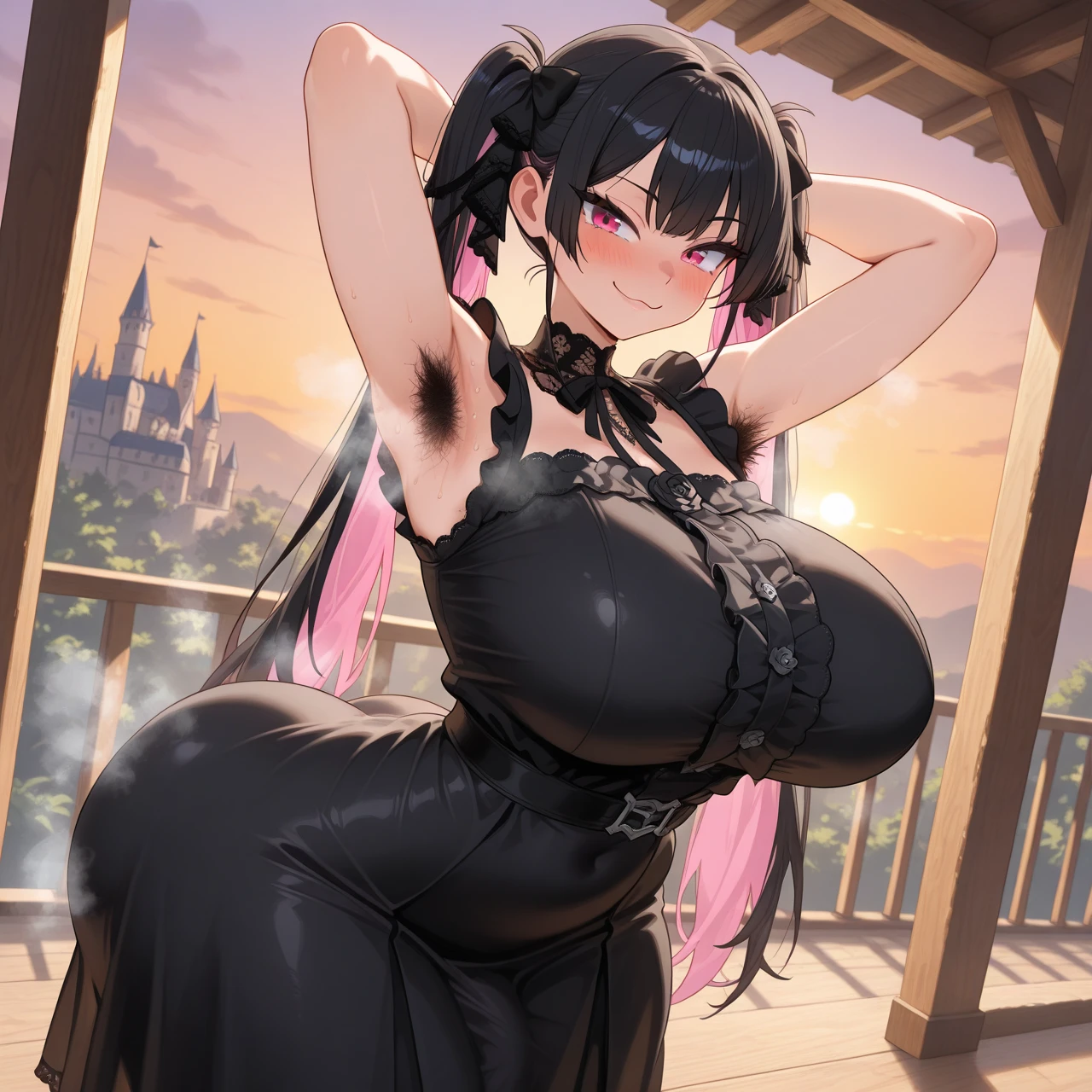 milf woman, with very ?????????????, dressed as an ordinary village girl, ?????? fantasy. 