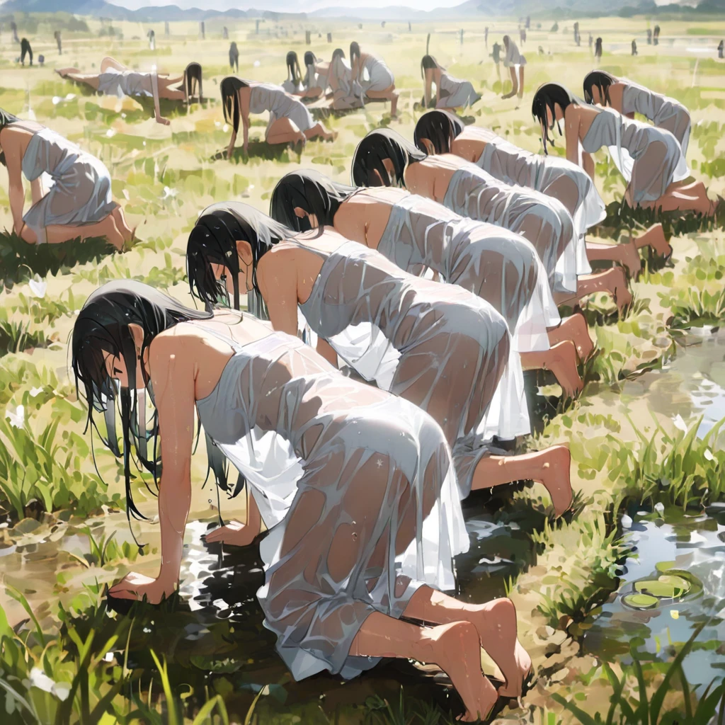 fellatio、(masterpiece:1.2) , (best quality:1.2) , (ultra-detailed:1.2)、rape、In the jungle、grassland、Amazoness、Girl、Lower school girls、Girl、Pussy、Indian、Both eyes open、National costume、Brown skin、Small breasts、Nipples、Spectators、Outdoor sex、Black、Have fun、slave、On all fours、Raise your buttocks higher than your head、turn around、Buttocks up、Old man&#39;s dick、semen、sperm、oral sex、Dynamic Angle
