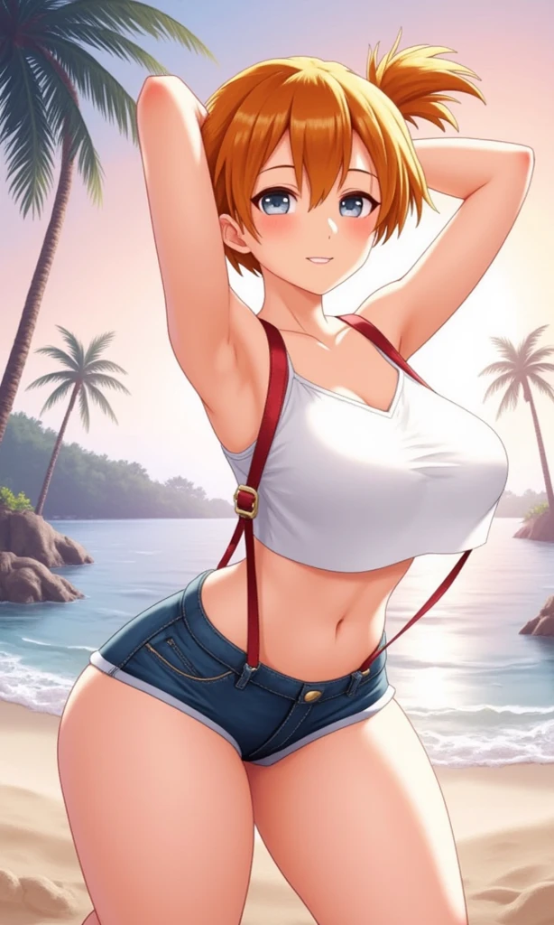 misty_(pokemon), ????????????, thick thighs, wide ????, using micro string.