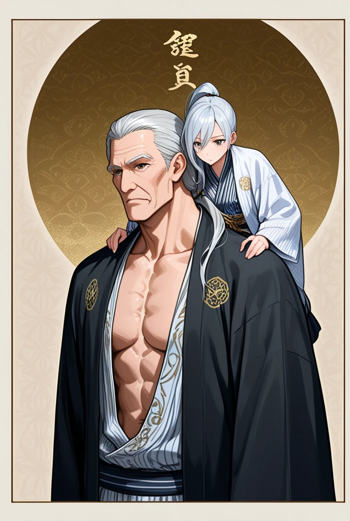 Highest quality、detailed、8K、1 Elderly、tailor、Making a red Chinese dress、Ultra-precision work、The hermit uses a workbench、Late Night、Lighting with one bulb、Sweat、muscular old man、Long white beard、Long white hair tied back、Messy Hair、In a dilapidated hut