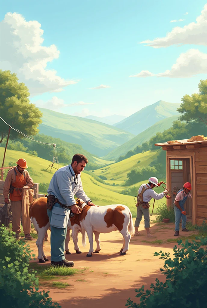 Create an image of agro vet and construction to be placed on the profile photo of a store on Instagram