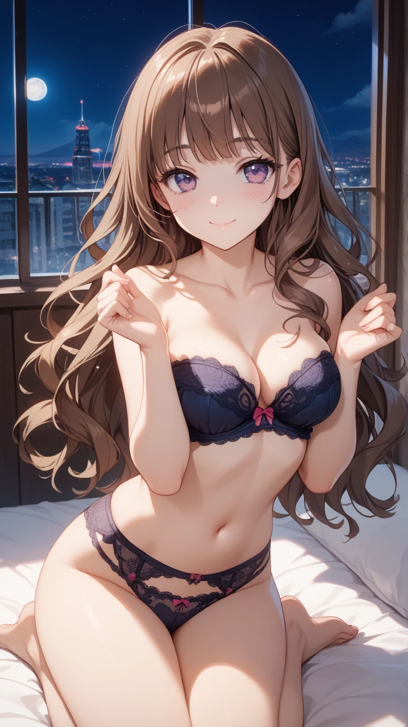 ((一人のWoman in ?????????はセクシーに歩いている:1.5)), Beautiful Anime Women, Beautiful art style, Anime characters, ((Smooth texture, Realistic texture, Anime CG Style)), ((Highest quality)), (Very detailed), (Very detailed CG 統合 8k 壁紙), Very detailed, High-resolution RAW color photos, Professional photography, (Brown Hair, Stylish hairstyle:1.1), Great face and eyes, Beautiful and ???????????, Slender body, (Stunningly beautiful woman), (Detailed face:1.2), (Office corridor, There is a window in the hallway:1.4), (Many men in suits are walking in the background:1.5), ((Bow tie around neck:1.3), (Black high heels:1.1), (???? and cute dark pink ?????????:1.3), (Stylish shiny dark pink satin panties, Side-tie panties, Panties with a plain dark pink center and lace decoration on the sides:1.3), (Thin panties:1.3), (Dark pink micro lace satin bra, Dark pink bra with lace trim, Thin bra:1.3), (lace garter belt, Garter Strings, Knee socks:1.3):1.3), (?????, Woman in ?????????, 女性はブラとパンティとKnee socksとガーターベルトだけを着用:1.??????act number of arms, Exact number of legs, Perfect ???????, (Embarrassed expression, Surprised expression), Angle from the front, Exact finger count、Exact number of legs、(Exact number of arms:1.0, Exact number of hands:1.0), (Perfect hands, Perfect ???????)
