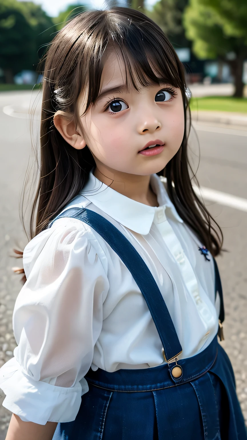 2-year-old child，Children's clothing，skirt by the，Lace，Bow knot，layered skirts，pink ，yellow-tops，Long hair，close-up,  