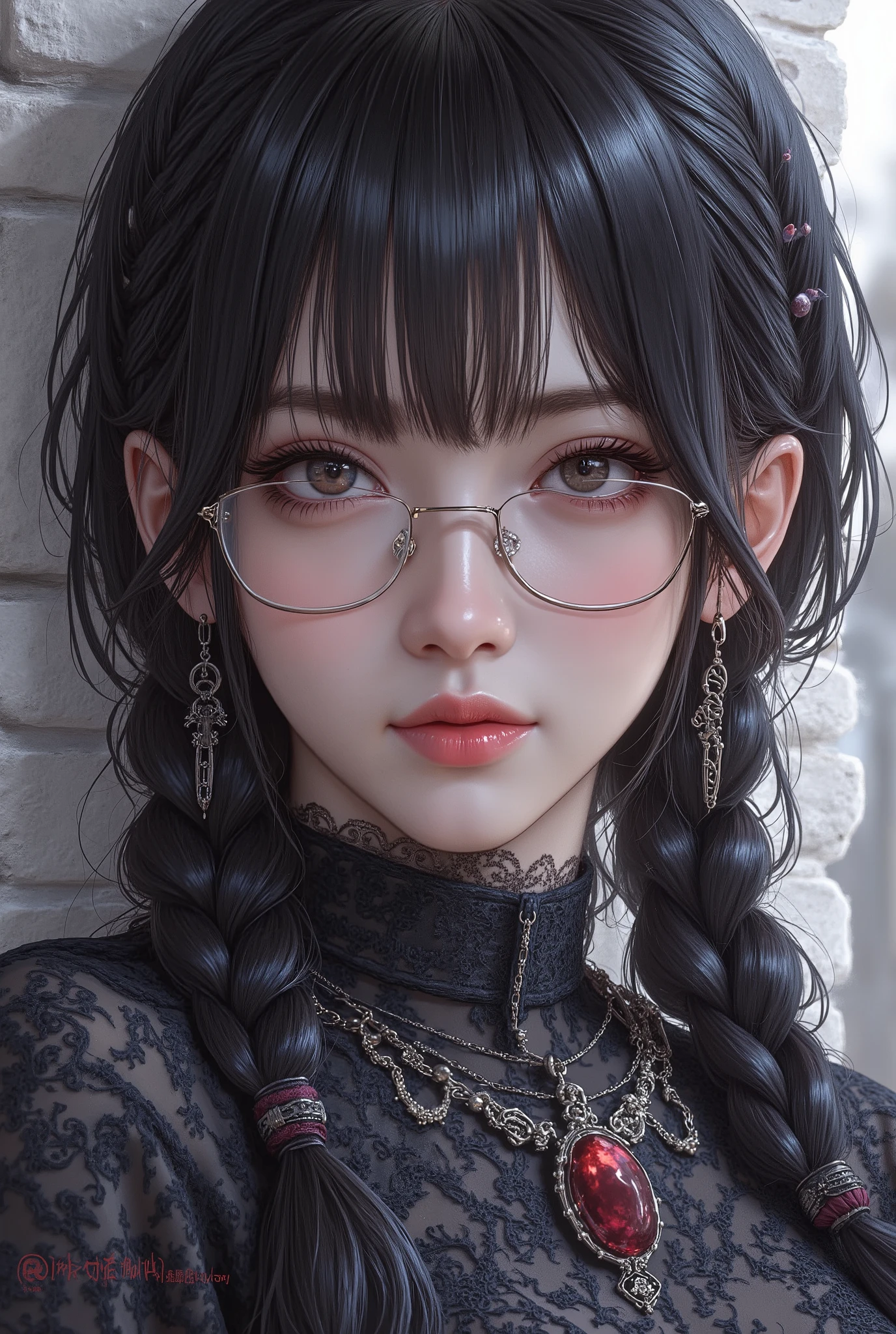 ( Highest Quality, best illustrations,high image quality:1.2), (Horror Fantasy:1.5), (ink and watercolor:1.5),(Ominous Scenery :1.5),(A lot of dust rises:1.5),( Dirt Track :1.5),(wonderful:1.5),(masterpiece:1.5), (Powerful figures:1.1、Big Breasts:1.3) 、 ((((glasses、Closeup Shot, cute、 Red Eyes、 Evil Ruby's Cursed Necklace )))),(((glasses、Big Breasts、 braids)))、 cute face, raise eyebrows , ,(Fatal Beauty, charming beauty ) ,(Mysterious Charm:1.1),(Big Breasts、attractive silhouette), high image qualityテクスチャ 、High Quality Shadows、 beautiful and delicate face 、 beautiful, delicate, eyes are sticky liquid dripping 、 ray tracing 、 20th Generation、 cute K-POP girl、( The Face of Korea )、Thin face、( Ulzan-6500-v1.1:0.6)、 Face of Pure Loss _v1 , ( beautiful and delicate face , beautiful and delicate eyes, perfectly balanced face , high image quality skin , detailed skin, lens flares {x} perfect ratio 4 fingers to 1 thumb :1.25)、 DSLRs、 地獄から来たbeautiful悪魔女 , ATTRACTIVE GIRL , Real Girls, Gurwitz, Gurwitz-style Artwork , Girl Roleplay, Realistic 3d style, cgstation Popular Topics,, 8k portrait rendering BYMR. nomi ,(truth,truth:1.4,glassesの少女 :1.2)、cheek、 glossy lips, 1. オーバーサイズ comment: comment、 come up with an oversized design that covers shoulder to knee.。 navy blue or black are standard colors .、[ Soft khaki or beige , wait.、 Pick the right color for the season 。 2. choose the color that suits your skin : To protect yourself from the cold、 choose the color that suits your skin 、 ニットの質感と色を commentに合わせてください .。 3. ワイドレッグ pants: pants, choose a wide leg design 、combines mobility and style。Dark tone denim or black pants look great.。 4. knee-high boots: オーバーサイズ commentに含まれるもの、boots are black or dark brown Match the texture and color of the fashionable.、 Gives a stylish impression 。 5. accessories: The 。 Disney 、 long necklace 、6. handbag: handbag、let's match the color of your outfit.