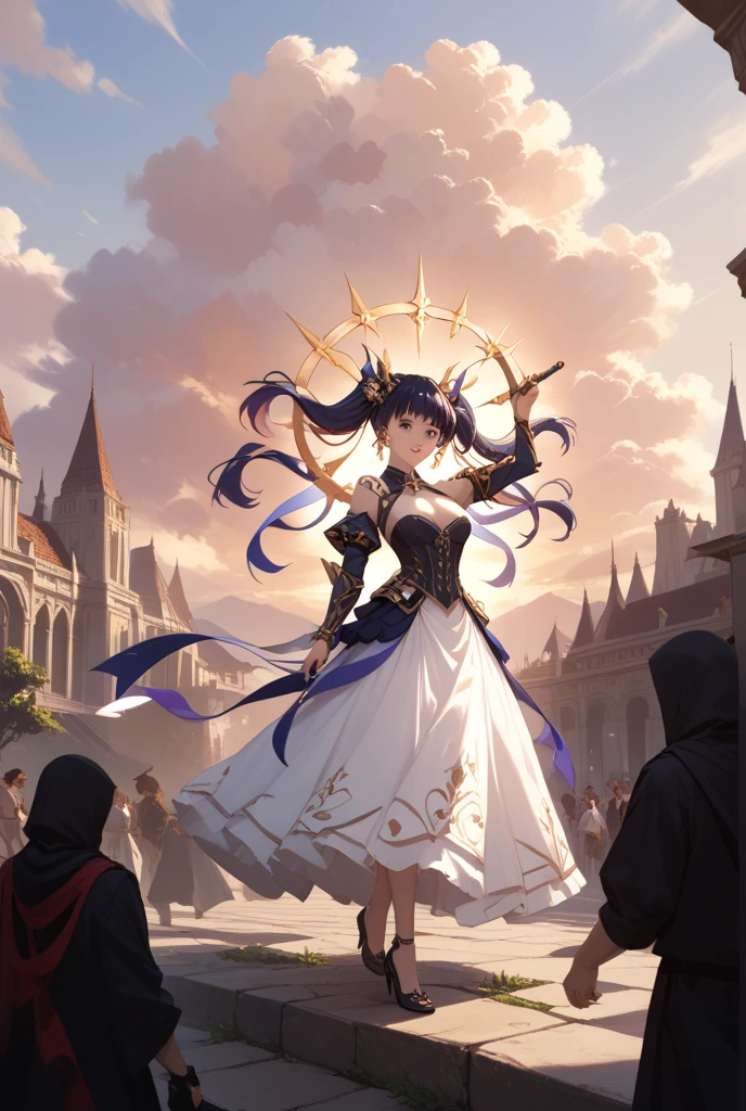 --2d anime --Anime --Primeiro trabalho --anime premiado, --Garota elfa (((--Heterocromia))) --Cabelos longos brancos --Pose sedutora --Peitos pequenos --Bunda pequena --Estilo "Loli" (((--walking chess game full of pieces))) --roupa rainha do xadrez branca --solo ,Sem humanos --,non human, (((se divertindo))),--Detailed digital art --High quality 8K --Detailed Artgerm --Aesthetic perfection --Intricate details --Cinematic lighting --Lighting highlight --SSAA --Smooth rendering --No noise --Fantasy style giant chess game dynamic scenery --Rudeus Style.